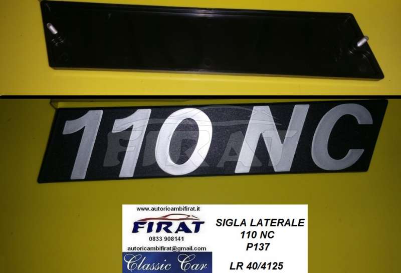 SIGLA LATERALE 110 NC (LR40/4125)